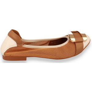 Crinkles Dames Ballerina | Oranje | Maat: 36
