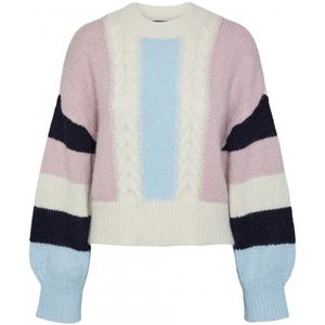 Pieces Sopa Ls O-Neck Knit Birch MULTICOLOR M