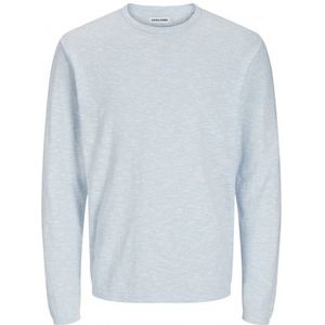 Jack & Jones Jack &Jones Jjesummer Knit Crew Neck Chambray Blue White BLAUW S