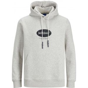 Jack & Jones Jack&Jones Dalston Branding Sweat Hood White Melange GRAU M