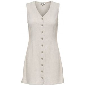 Only Onlsiesta Linen Blend Short Dress Moonbean BEIGE M