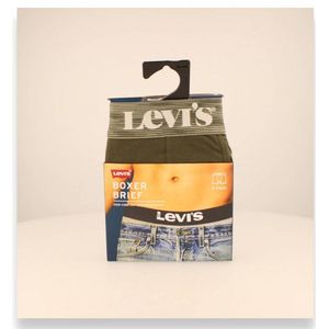 Levi&apos;s Levis Men Irregular Stripe Wb Boxer Brief 2P GROEN M