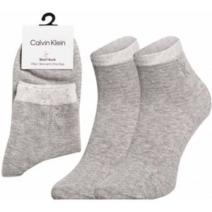 Calvin Klein Dames Short Sock Grijs 1-pair GRAU One Size