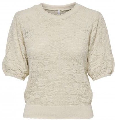Only Onlella Ss Flower Pullover Ecru ECRU M