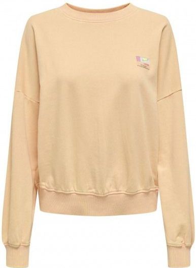 Only Onlminna Ls Washed O-Neck Caramel Cream ORANJE XS