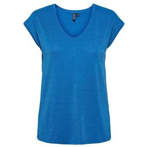 Pieces Billo Tee Lurex Stripes French Blue BLAUW S