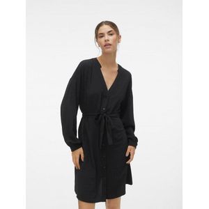 Vero Moda Eye L/s Dress Black ZWART S