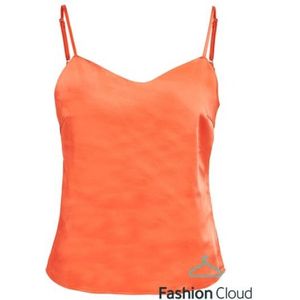 Only Mayra Tie Satin Singlet Flame ORANJE 34