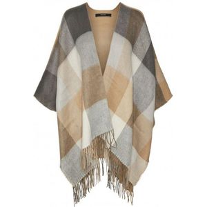 Vero Moda Vmkira Poncho Tigers Eye Dark Grey GRAU One Size