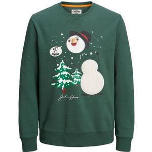 Jack & Jones Ortoon App Sweat Xmas Trekking Green GROEN M