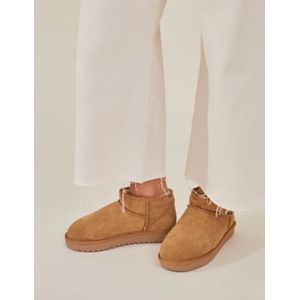 Bianco Dames Enkellaars Biasnow Suede Cognac COGNAC 39