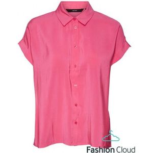 Vero Moda Grace Ss Shirt Pink Yarrow FUSHIA XS