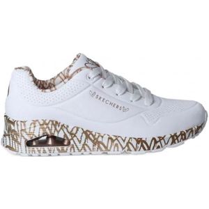 Skechers Dames Sneaker Uno Loving Love White/Gold WIT 36