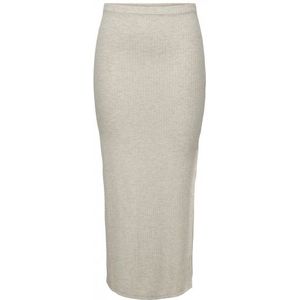 Only Onlnella Long Side Slit Skirt Pumice Stone BEIGE XL