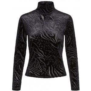 Vero Moda Sini Ls High Neck Top Black ZWART S