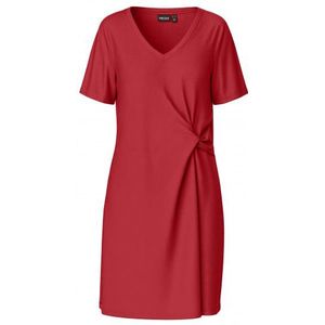 Pieces Pcanora Ss V-Neck Knot Dress Goij Red ROOD S