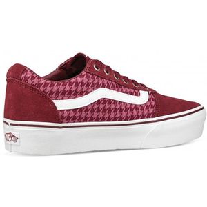 Vans Dames Wn Ward Patform Plaid Mix Port BORDEAU 41