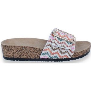 Mode-Mania Dames Slipper Wit MULTICOLOR 41