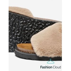 Only Moon -3 Fur Sandal Camel CAMEL 41