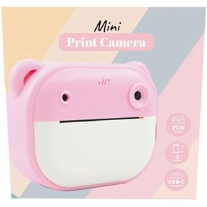 Mini Print Camera - Zwart - Inclusief Twee Papierrollen