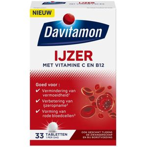 Davitamon Ijzer met Vitamine C en B12 Tabletten - Gratis thuisbezorgd