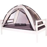 Deryan Bedtent Klamboe - 200x90cm -  Hoogste kwaliteit Muggennet Muskietennet 1mm gaas - Cream