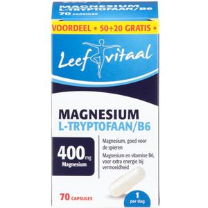 Leefvitaal Magnesium L-Tryptofaan/B6 Capsules - 1+1 Gratis