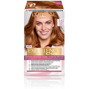 L'Oréal Paris Excellence Crème 7.43 Koper Goudblond Haarkleuring - Excellence en Preference