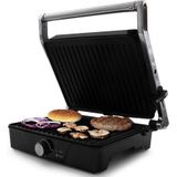 Tomado TGC4001S - Grote contactgrill - Instelbare temperatuur - Grillapparaat - Sandwichmaker - Anti aanbaklaag - 2000 watt - Zwart/RVS