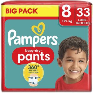 Pampers Baby-Dry Pants Maat 8 Luierbroekjes - Pampers 4 voor 60.00