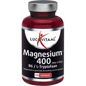 Lucovitaal Magnesium 400 met Vitamine B6 & L-Tryptofaan Capsules - 2e voor €1.00