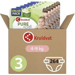 Kruidvat Pure & Soft 3 Midi Luiers Volumedoos