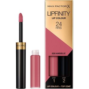 Max Factor Lipfinity Lip Colour 020 Angelic 2-Step Longlasting Lipstick - 1+1 Gratis