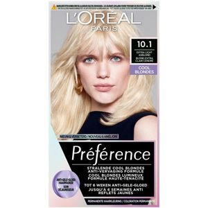 L'Oréal Paris Préférence 10.1 Extra Licht Asblond Haarkleuring - 1+1 Gratis
