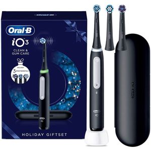 Oral-B - iO3 - Tandenborstel - Zwart - Gift Pack met Travel Case en 2 extra opzetborstels