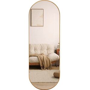 SensaHome Oval Passpiegel - 50x160CM - Goud - Minimalistisch Design