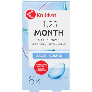 2+1 Gratis: Kruidvat Opticare -1.25 Zachte Maandlenzen - 2+1 Gratis