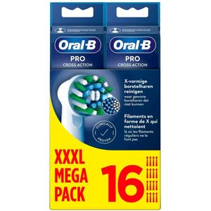 Oral-B - Cross Action - Opzetborstels - 4 Stuks - Geschikt voor Diverse Modellen