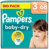 Pampers Baby-Dry Maat 3 Luiers - Stapelkorting Pampers Big Pack