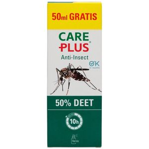 Care Plus - 50% Deet - Anti-Insect Spray - Tot 10 Uur Bescherming Tegen Muggen