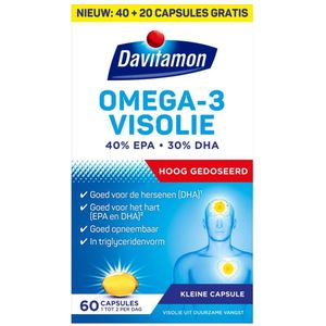 Davitamon Omega-3 Visolie 60 Capsules - Gratis thuisbezorgd