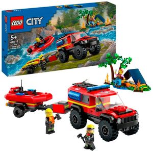 LEGO City 4x4 brandweerauto met reddingsboot - 60412