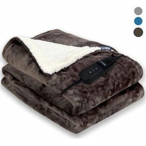 Luvego Elektrische Bovendeken Warmte deken met Fleece/Sherpa