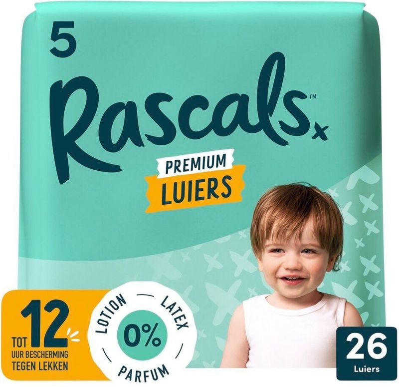 2+2 Gratis: Rascal + Friends Maat 5 Premium Luiers - 2+2 Gratis