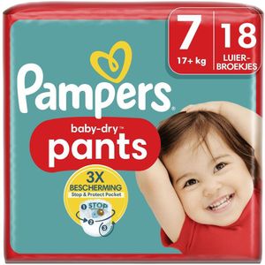 Pampers Baby-Dry Pants Maat 7 Luierbroekjes - Pampers midpacks 4 voor 29.00