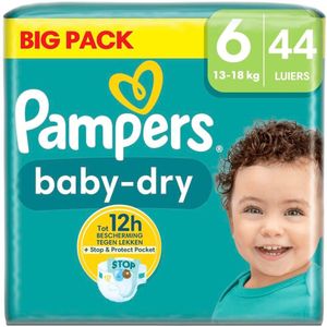 Pampers Baby-Dry Maat 6 Luiers - Pampers 4 voor 60.00