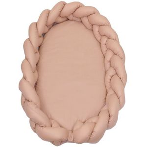 MamaLoes Amy Beige 2-in-1 Braided Bedbumper en Babynest