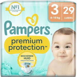Pampers Premium Protection Maat 3 Luiers - Pampers midpacks 4 voor 29.00