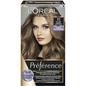 L'Oréal Paris Préférence Cool Blondes 7.1 As Middenblond Haarkleuring - Excellence en Preference