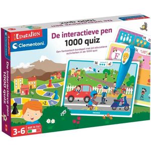 Clementoni Spelend Leren - Interactieve Pen, 1000 Quiz voor kinderen van 3-6 jaar